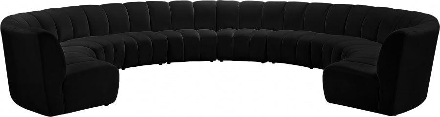 Infinity 10 Piece Modular Sectional In Black - ATL FURNITURE