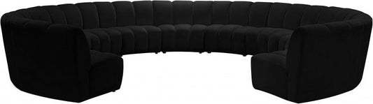 Infinity 11 Piece Modular Sectional In Black - ATL FURNITURE