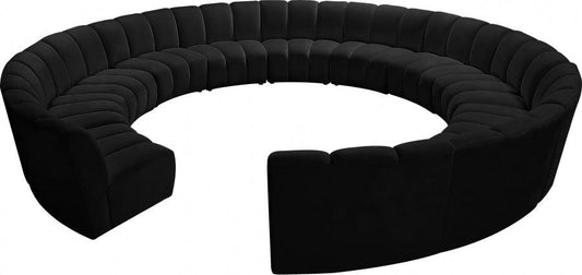 Infinity 12 Piece Modular Sectional In Black - ATL FURNITURE