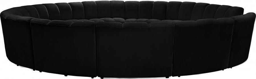 Infinity 12 Piece Modular Sectional In Black - ATL FURNITURE