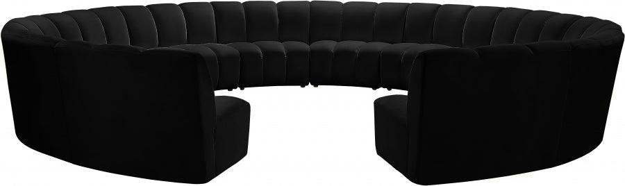 Infinity 12 Piece Modular Sectional In Black - ATL FURNITURE