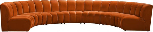 Infinity Modular 7 Piece Sectional In Cognac - ATL FURNITURE