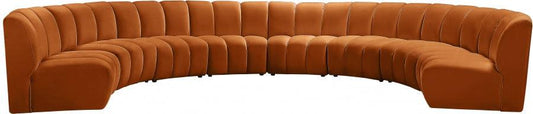 Infinity Modular 8 Piece Sectional In Cognac - ATL FURNITURE