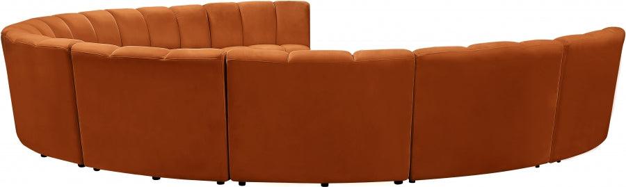 Infinity Modular 9 Piece Sectional In Cognac - ATL FURNITURE