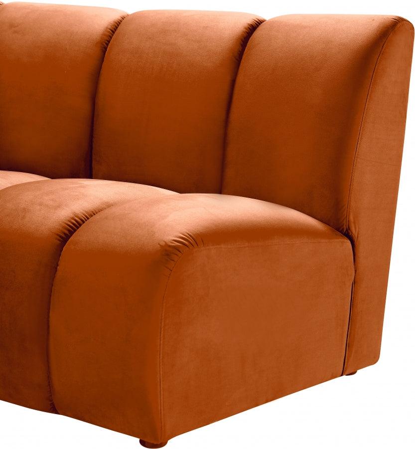 Infinity Modular 9 Piece Sectional In Cognac - ATL FURNITURE