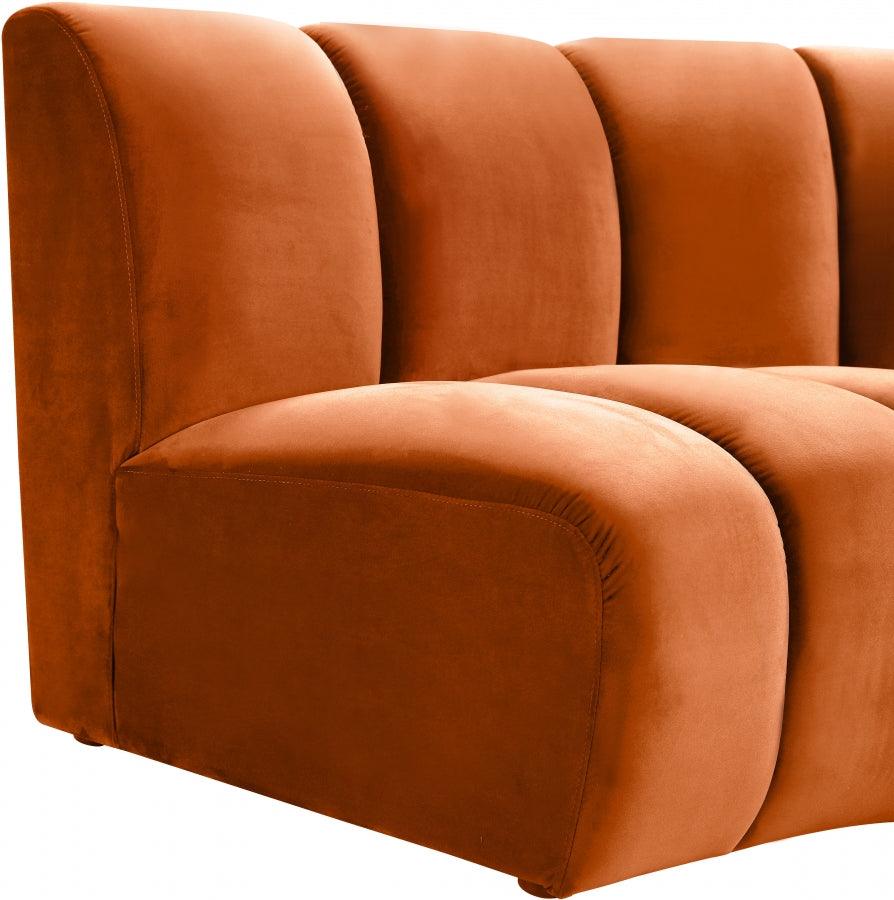 Infinity Modular 9 Piece Sectional In Cognac - ATL FURNITURE