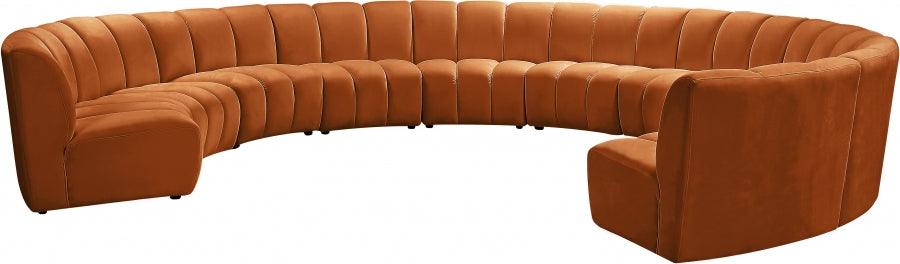 Infinity 10 Piece Modular Sectional In Cognac - ATL FURNITURE