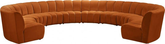 Infinity 10 Piece Modular Sectional In Cognac - ATL FURNITURE