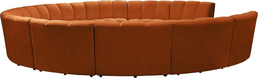 Infinity 11 Piece Modular Sectional In Cognac - ATL FURNITURE