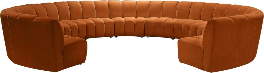 Infinity 11 Piece Modular Sectional In Cognac - ATL FURNITURE