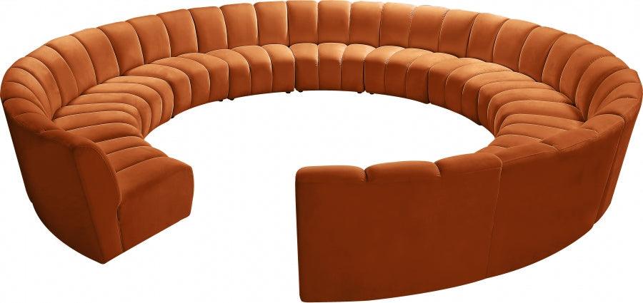 Infinity 12 Piece Modular Sectional In Cognac - ATL FURNITURE