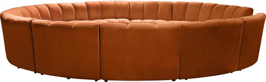 Infinity 12 Piece Modular Sectional In Cognac - ATL FURNITURE