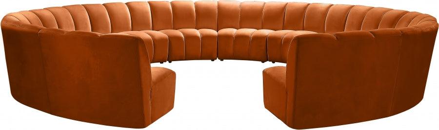 Infinity 12 Piece Modular Sectional In Cognac - ATL FURNITURE