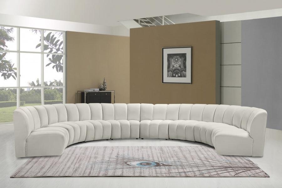 Infinity Modular 8 Piece Sectional In Cream - ATL FURNITURE