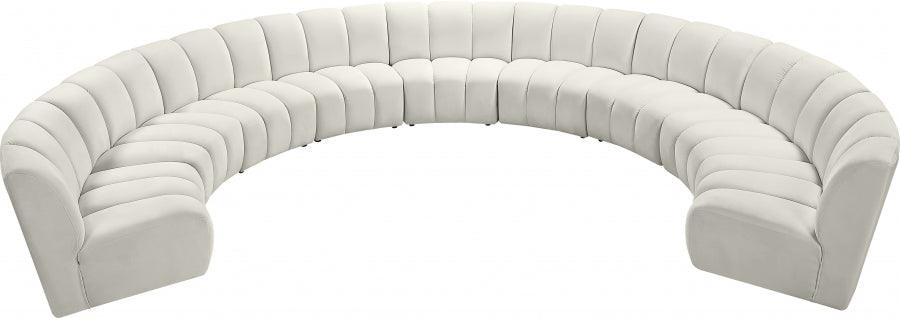 Infinity Modular 9 Piece Sectional In Cream - ATL FURNITURE