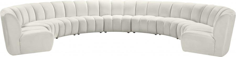 Infinity Modular 9 Piece Sectional In Cream - ATL FURNITURE