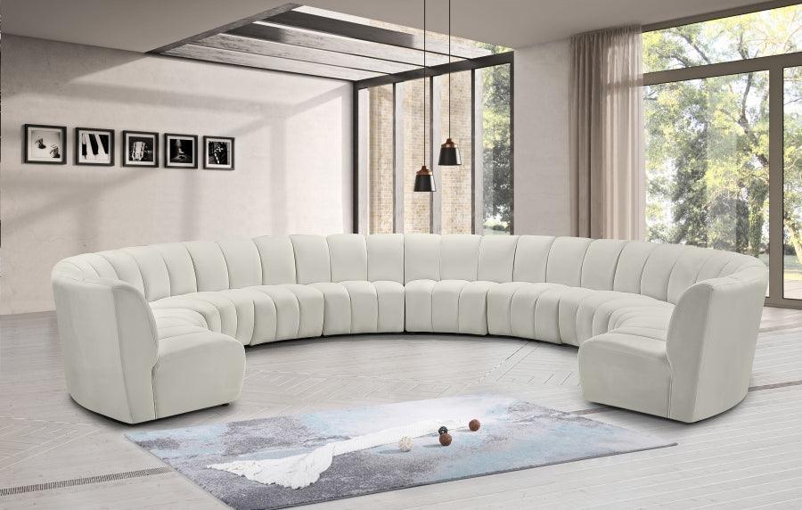 Infinity 10 Piece Modular Sectional In Cream - ATL FURNITURE