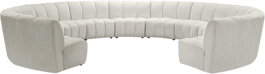 Infinity 11 Piece Modular Sectional In Cream - ATL FURNITURE