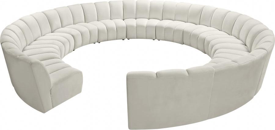 Infinity 12 Piece Modular Sectional In Cream - ATL FURNITURE