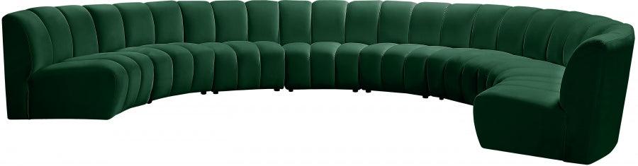 Infinity Modular 8 Piece Sectional In Green - ATL FURNITURE