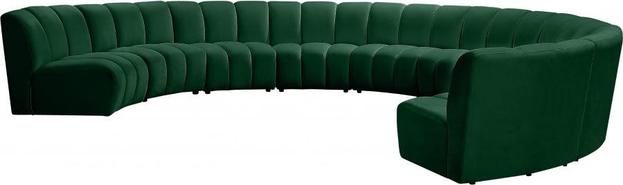 Infinity Modular 9 Piece Sectional In Green - ATL FURNITURE