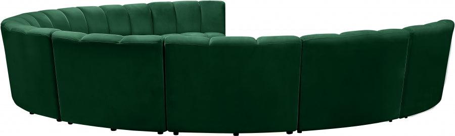 Infinity Modular 9 Piece Sectional In Green - ATL FURNITURE