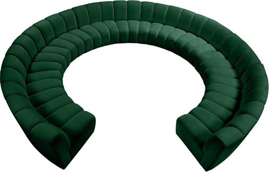 Infinity 11 Piece Modular Sectional In Green - ATL FURNITURE