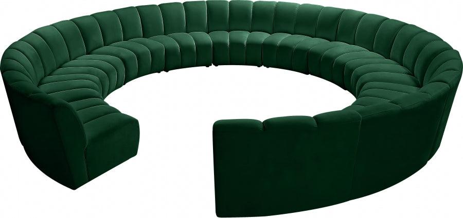 Infinity 12 Piece Modular Sectional In Green - ATL FURNITURE