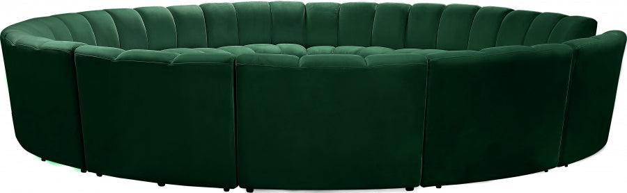 Infinity 12 Piece Modular Sectional In Green - ATL FURNITURE