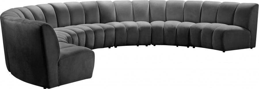 Infinity Modular 7 Piece Sectional In Grey - ATL FURNITURE