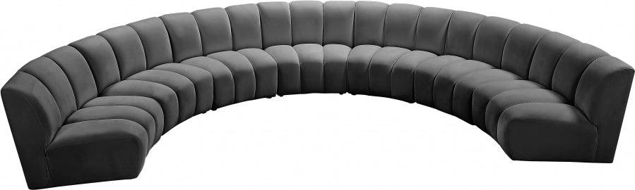 Infinity Modular 7 Piece Sectional In Grey - ATL FURNITURE