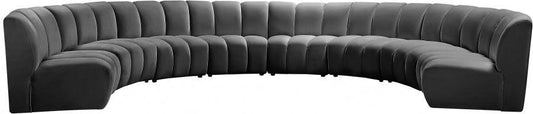 Infinity Modular 8 Piece Sectional In Grey - ATL FURNITURE