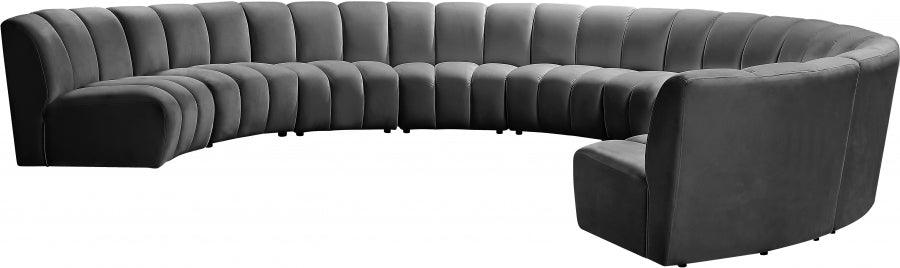 Infinity Modular 9 Piece Sectional In Grey - ATL FURNITURE