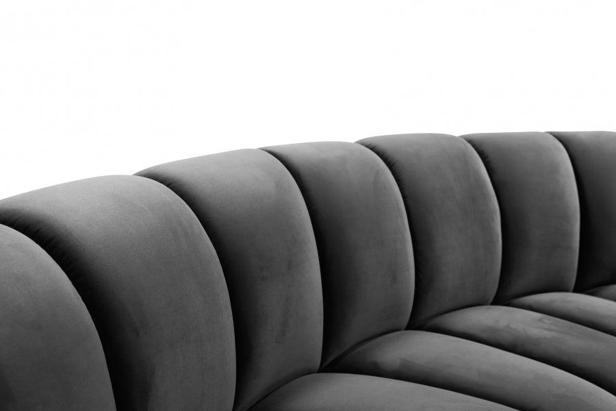 Infinity Modular 9 Piece Sectional In Grey - ATL FURNITURE