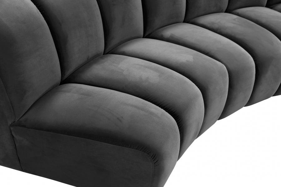 Infinity Modular 9 Piece Sectional In Grey - ATL FURNITURE