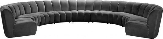 Infinity Modular 9 Piece Sectional In Grey - ATL FURNITURE