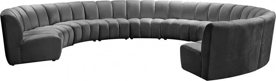 Infinity 10 Piece Modular Sectional In Grey - ATL FURNITURE