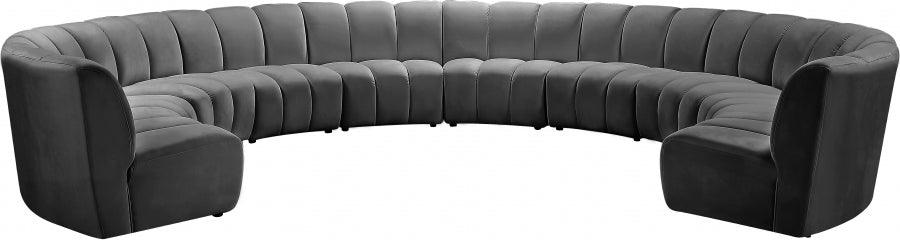 Infinity 10 Piece Modular Sectional In Grey - ATL FURNITURE