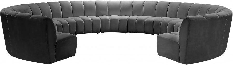 Infinity 11 Piece Modular Sectional In Grey - ATL FURNITURE