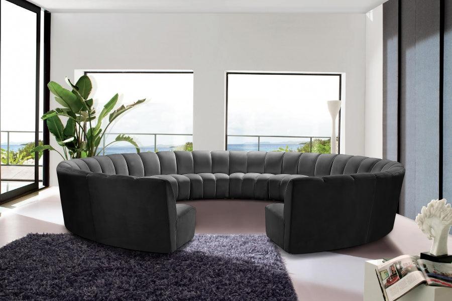 Infinity 12 Piece Modular Sectional In Grey - ATL FURNITURE