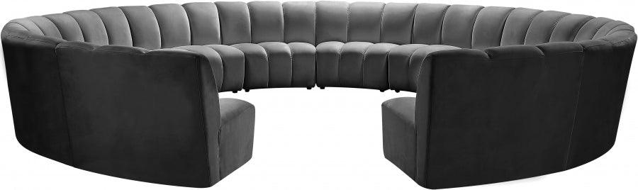 Infinity 12 Piece Modular Sectional In Grey - ATL FURNITURE