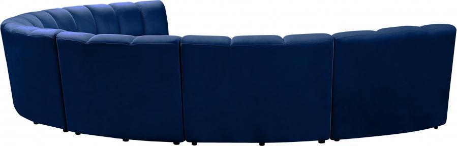 Infinity Modular 7 Piece Sectional In Navy - ATL FURNITURE