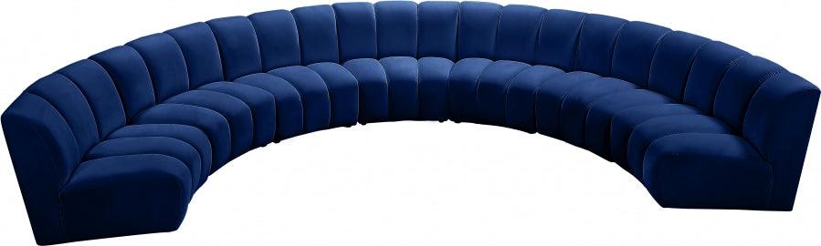 Infinity Modular 7 Piece Sectional In Navy - ATL FURNITURE