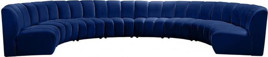 Infinity Modular 8 Piece Sectional In Navy - ATL FURNITURE