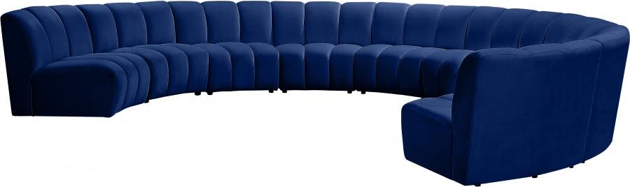 Infinity Modular 9 Piece Sectional In Navy - ATL FURNITURE