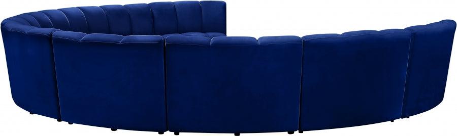 Infinity Modular 9 Piece Sectional In Navy - ATL FURNITURE