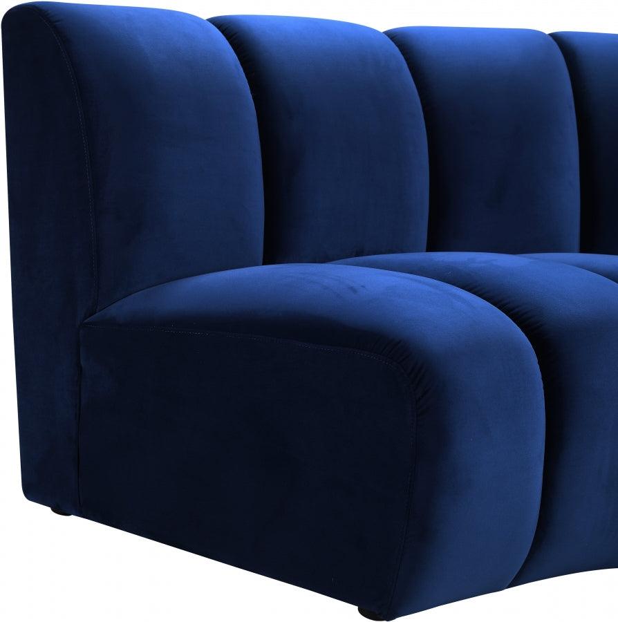 Infinity Modular 9 Piece Sectional In Navy - ATL FURNITURE