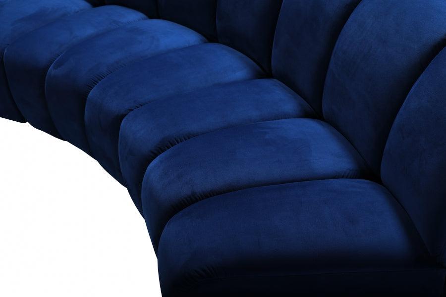 Infinity Modular 9 Piece Sectional In Navy - ATL FURNITURE
