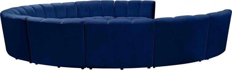 Infinity 10 Piece Modular Sectional In Navy - ATL FURNITURE