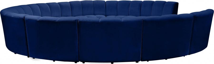 Infinity 11 Piece Modular Sectional In Navy - ATL FURNITURE